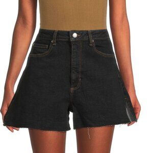 WeWoreWhat Black Denim High Rise Boyfriend Short Size 27